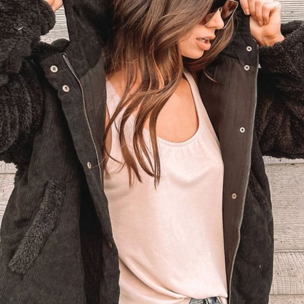 SOFT COZY WOMENS FAUX FUR HOODIE JACKET / COAT - Picture 4 of 9